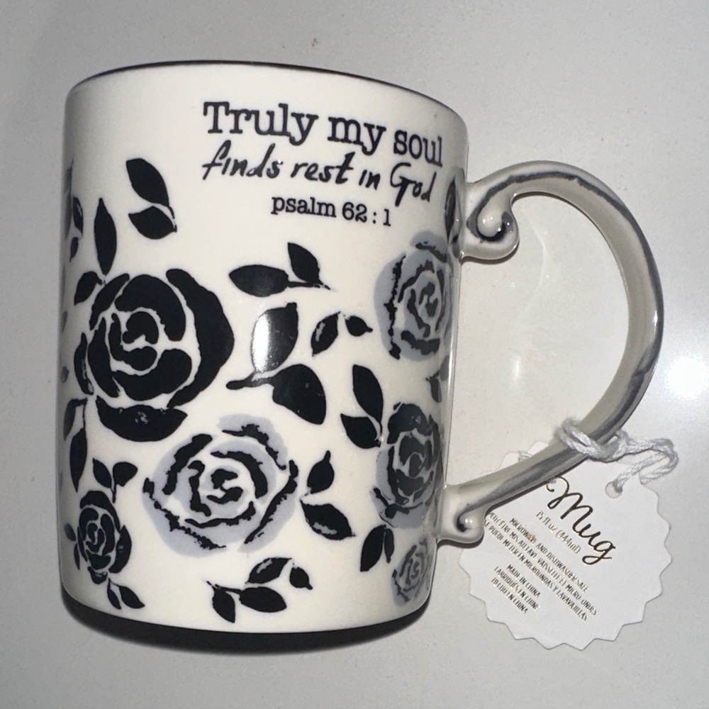 Scripture Collection Mug Psalm 62:1 “Truly My Soul Finds Rest in God”